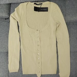 Atos Lombardini Women's Cardigan Sweater Beige